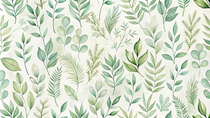 Elegant minimalist watercolor botanical patterns