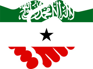SOMALILAND Flag on Handshake icon