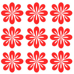 floral pattern. simple abstract  flowers