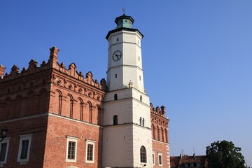 Obraz premium Town Hall in Sandomierz, Poland. Landmarks of Poland.