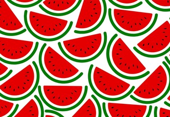 watermelon pattern, seamless pattern with watermelon, seamless pattern of watermelon, watermelon, watermelon illustration, watermelon sticker, watermelon background, fruit, food, watermelon design