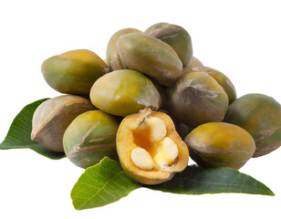 tasty caryocar brasiliense pequi nuts. Generative AI.