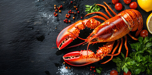 Steamed red lobster commercial advertising photo