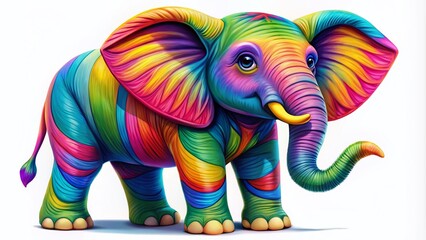 Fototapeta premium Cute and Simple Elephant Clipart for Kids' Crafts, Educational Materials, and Fun Designs