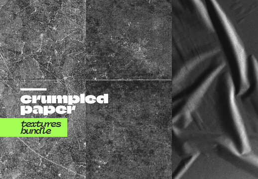 Crumpled Paper Overlay Texture Bundle for Backgrounds