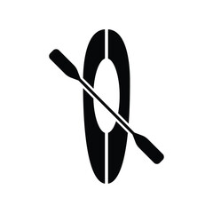 Canoe flat vector icon and symbol design on white background