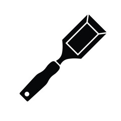 Chisel black and white flat vector icon design. Chisel symbol design and clip art