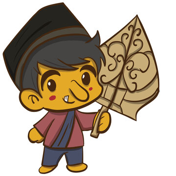 cartoon wayang day, traditional form of puppet theatre play