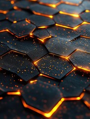 Obraz premium High-Tech Textured Surface with Illuminated Lines and Points