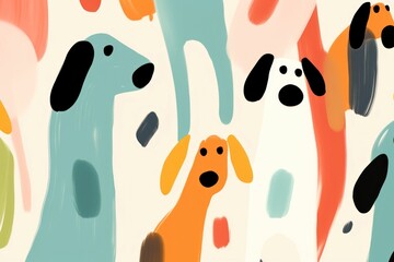Obraz premium Dogs backgrounds abstract pattern.