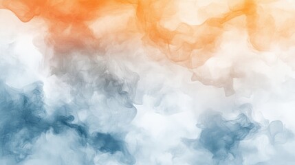 Fototapeta premium Orange and Blue Smoke and Fog Glowing Illustration Art, Abstract Background Painting