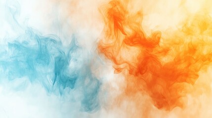 Naklejka premium Abstract Background Illustration in Soft Pastel Orange and Blue Smock Painting Style