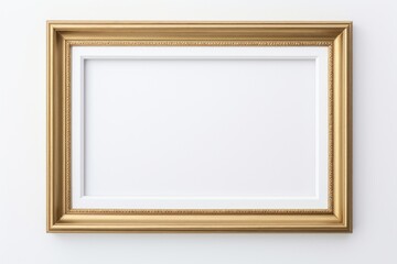 Fototapeta premium Minimal white and gold backgrounds frame white background.