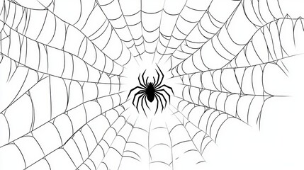 Obraz premium spider web halloween element design