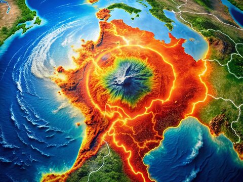 Detailed Map of the Earthquake-Prone Ring of Fire Region Highlighting Tectonic Activity Zones