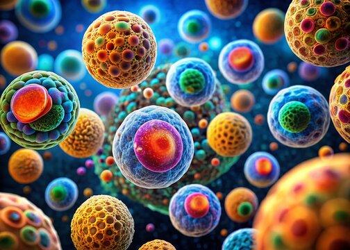 Detailed microscopic view of ovalocyte cells highlighting their unique shape and characteristics