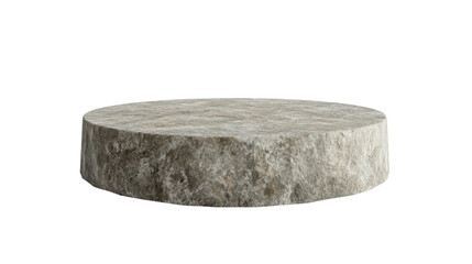 A minimalist stone platform showcasing natural textures and serene design aesthetics, on the transparent background. PNG Format