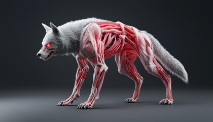 Video game boss design, where the final enemy is a genetically modified wolf with exposed muscle structure.