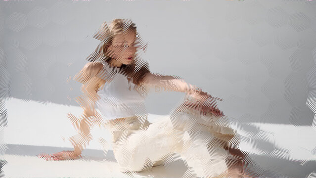 Hexagon Glass Texture Effect