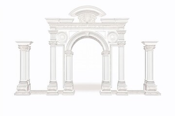 Naklejka premium Doorway column arch architecture.