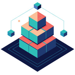 Fototapeta premium abstract background with cubes