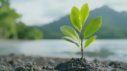 Vibrant Mangrove Forests Natures Shield Against Rising Sea Levels - Restored Coastal Ecosystems Supporting Thriving Marine Life