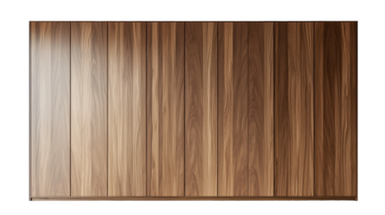 Elegant wooden wall design enhancing modern architectural elegance, on the transparent background. PNG Format