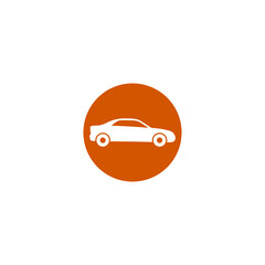 Simple circle car icon isolated on transparent background