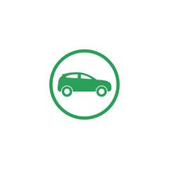 Car circle icon isolated on transparent background