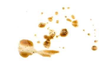 Coffee stains isolated on white background. Coffee prints.Round stain isolated, cafe stain fleck...