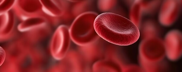 Dynamic Circulation of Red Cells - Microscopic View Symbolizing Life Wellness and the Vital Functions of the Human Body