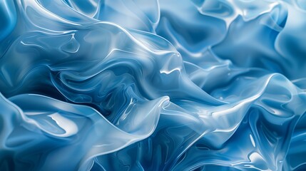 Obraz premium A pattern of flowing water in a light blue and dark white style, with organic fluidity, in the style of multiple exposure art, wavy resin sheets