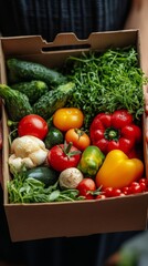 Fototapeta premium Fresh food delivery at home, Generative AI