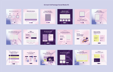 Colorful E-Learning Social Media Marketing Kit
Colorful Online Course Social Media Post Template, Educational Banner Design for Ed-Tech Platforms