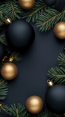 Elegant minimal Christmas New Year poster and banner