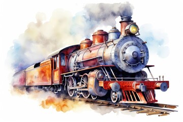 Naklejka premium Locomotive locomotive vehicle railway.