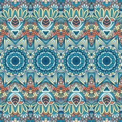 Texture seamless pattern arabesque ornaments doodle. Vintage background. Ethnic tribal textile design