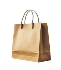 brown paper bag isolated on transparent background