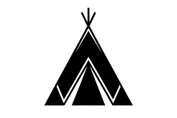   Camping tent icon vector, teepee silhouette, tipi vector  © Trendy CraftSVG 