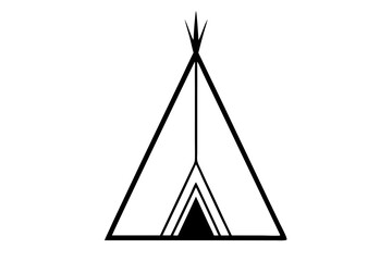   Camping tent icon vector, teepee silhouette, tipi vector  © Trendy CraftSVG 
