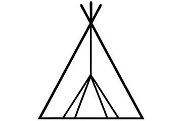   Camping tent icon vector, teepee silhouette, tipi vector  © Trendy CraftSVG 