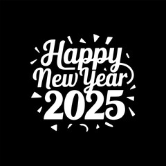 Obraz premium Unique Logo, vector, quote Designs for a Happy New Year 2025