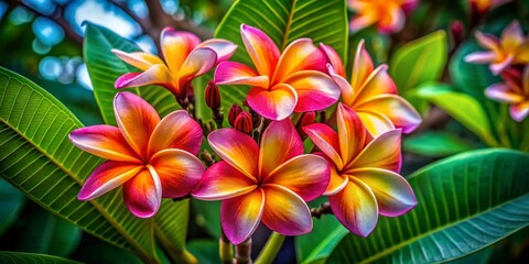 Obraz premium Elegant Outline of Hawaiian Flowers for Tropical Designs and Vibrant Nature Backgrounds