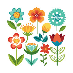 flower-icon-collection---vector-illustration-black