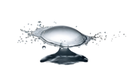 Transparent Water Droplets Fresh White Raindrop. Generative AI.