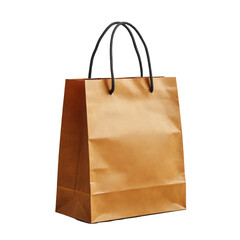 Brown paper bag isolated on transparent background