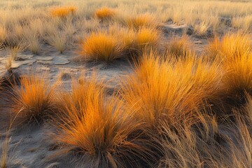 Amber Grasses in the Arid Savannah