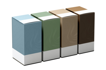 Blank tall long product cardboard. Realistic Clear White Blank Cardboard Package Box For Branding die cut transparent PNG.