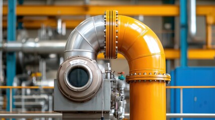 Heat recovery systems in a large industrial plant recycling waste heat for energy efficiency, energy efficiency, industrial sustainability