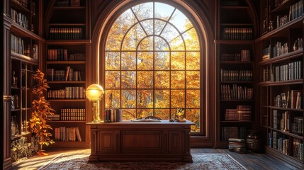 Cozy Autumn Afternoon in the Grand Library